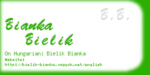 bianka bielik business card